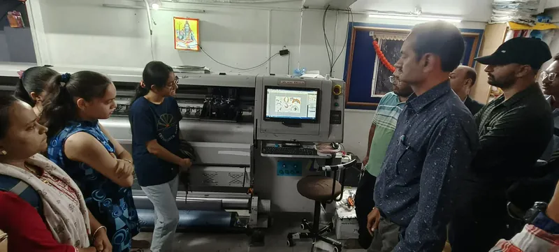 Cosmos students visiting OM DG Printing Press for industry exposure