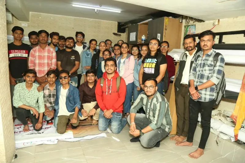 Cosmos students visiting Smile Printing Press for practical print knowledge