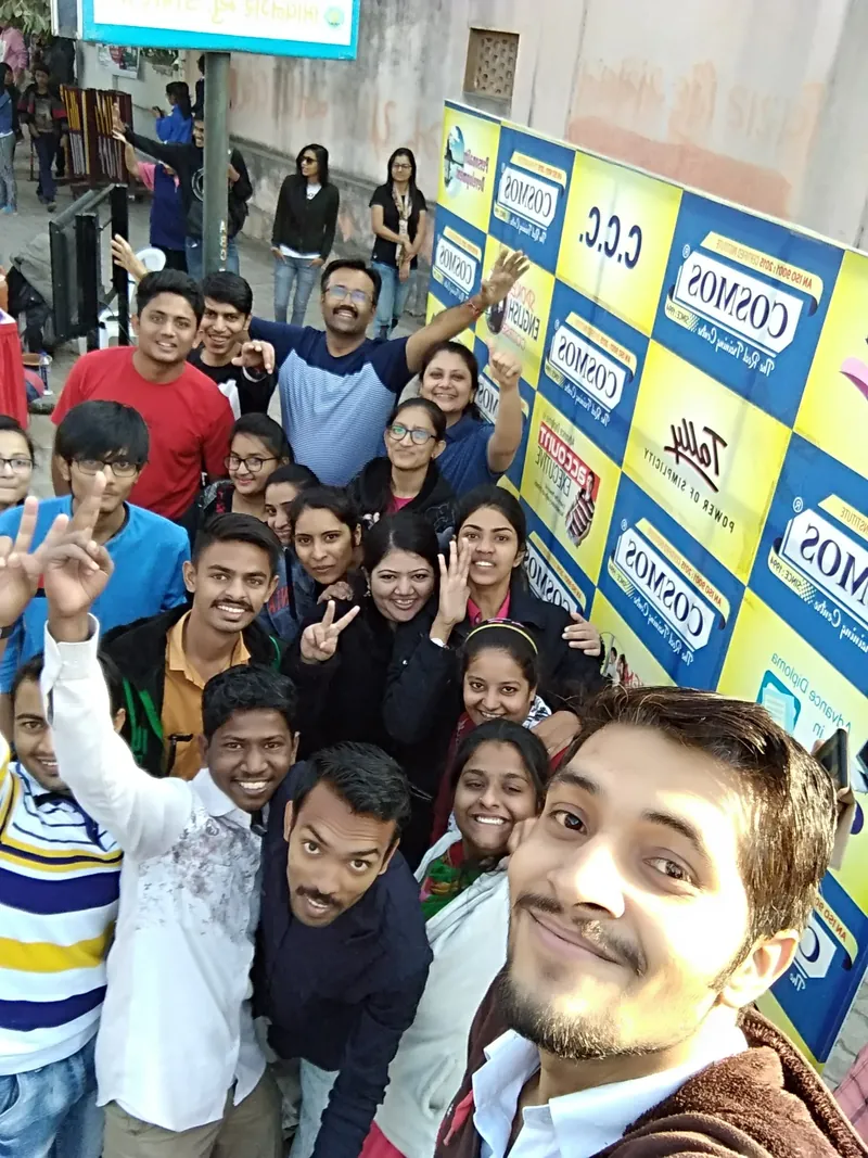 Happy Sunday stretch event organized by Cosmos with Bhavnagar community for wellness